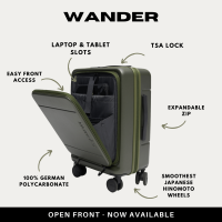 ราคา กระเป๋าเดินทางแบบเปิดหน้า ล้อลื่นที่สุด 20 นิ้ว ถือขึ้นเครื่องบินได้ Wander Open Front Luggage (21769068365)