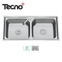 ราคา TECNOGAS อ่างล้างจานแบบ 2 หลุม หลุมลึก 20 ซม TECNOSTAR รุ่น TNS 201000 SS (708036341)