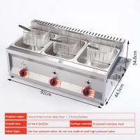 ราคา HJKJ Stainless steel เตาสเต็ก มัลติฟังก์ชั่น หม้อทอด 2หัวแก๊ส หม้อทอด ความจุขนาดใหญ่ deep fryer ทำความสะอาดง่าย เตาย่างสเต็ก kitchen เตาสเต๊ก ใช้แก๊ส เตาสเต็ก (21617685124)