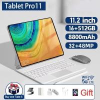 ราคา แท็บเล็ต Android Pro11 Tab Original HP Galaxyแท็บเล็ต 11 2 นิ้ว 5G Wifi 16GB RAM 512GB ROM Tabกล้องHD 8800MAh Dual SIMโทรศัพท์ใหม่เดิมแท็บเล็ตใหม่อย่างเป็นทางการการรับประกันผลิตภัณฑ์ดั้งเดิมโปรโมชั่นส
