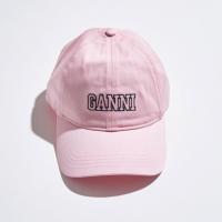 ราคา พร้อมส่ง Ganni หมวกสีชมพู โลโก้ดำ new in pack with tag แท้ 100 (21718151563)