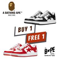 ราคา ซื้อ 1 แถม 1 BAPE STA รองเท้าผู้ชาย แฟชั่น ลำลอง ใส่สบาย Fashion Shoes For Men and Women Comfortable Lightweight Stree Style Stylish Sneaker Casual (21969105299)