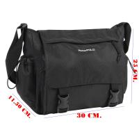 ราคา Romar Polo กระเป๋าสะพายไหล่ กระเป๋าผู้ชาย กระเป๋าใส่เอกสาร 12 นิ้ว 14 นิ้ว รุ่น 4538 8 Black new arrival (22074678181)