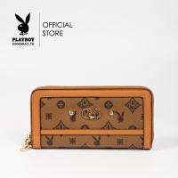 ราคา Playboy Glam Womens wallet bag กระเป๋าสตางค์ใบยาวผู้หญิงST WA242PB103 ดีไซน์ซิปรอบสกรีนโลโก้ มี 2 สี สีขาวและสีน้ำตาล (22259361388)