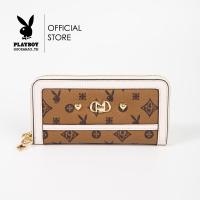 ราคา Playboy Glam Womens wallet bag กระเป๋าสตางค์ใบยาวผู้หญิงST WA242PB103 ดีไซน์ซิปรอบสกรีนโลโก้ มี 2 สี สีขาวและสีน้ำตาล (22259361389)