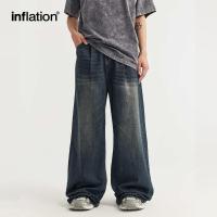 ราคา INFLATION กางเกงยีนส์ขาบานสำหรับผู้ชายกางเกงยีนส์ขาบานเอวสูงกลางฤดูใบไม้ผลิ ฤดูร้อนฮิปฮอปแฟชั่นแบรนด์ใหม่ (21548377426)