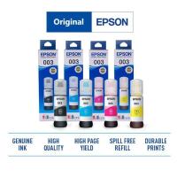ราคา หมึกเติมของแท้ มีกล่องอย Epson รุ่น 003 T00V สีดำ สีฟ้า สีชมพู สีเหลือง Epson L1110 L1210 L1216 L1250 L1256 L3100 L3101 L3106 L3110 L3116 L3150 L3159 L3210 L3216 L3250 L3256 L5190 L5196 L5290 (2185951