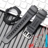 ราคา สายนาฬิกายางเหมาะสำหรับ Casio AW591 590 5230 AWG M100 G 7700สายนาฬิกาสำหรับผู้ชายเคสขนาด16มม อุปกรณ์นาฬิกาเรซิ่นกันน้ำ (21176552184)
