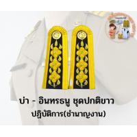 ราคา บ่าชุดขาว อินทรธนูชุดปกติขาว ระดับปฎิบัติงาน ปฎิบัติการ ชำนาญงาน (17764572659)