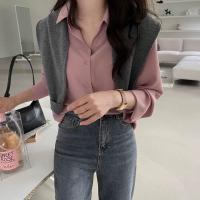 ราคา เสื้อเชิ้ตไหมอิตาลีเเท้ กระดุมเดี่ยว ใส่สบายไม่ร้อน ราคาถูกสุด เสื้อเชิ้ตผู้หญิง ใส่ทำงาน ใส่เที่ยว สีทันสมัย (21761815474)