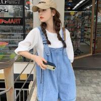 ราคา เอี๊ยมยีนส์กางเกงขาสั้น เอี๋ยมกางเกงปรับสายได้สียีนส์อ่อนแบบขากว้าง เอี๊ยมแบบน่ารักสไตล์คาเฟ่ (20303315460)