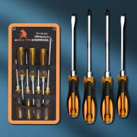 ราคา ชุดไขควงตอก 7ชิ้น เหล็ก CR V ท้ายตอกได้ หัวแม่เหล็ก ชุดไขควง ไขควงด้ามทะลุ ไขควง (21421422224)