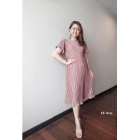 ราคา FASHION Pleat dress b177Twiz ชุดอัดพลีท ชุดเดรสอัดพลีทสีพื้นเนื้อผ้าทวิซพลีทยืดFreesize ชุดใส่ออกงาน เดรสงานแต่ง เดรสสุภาพ ชุดทำงาน แฟชั่นสาวอวบ เดรสคุณแม่ ชุดคลุมท้องอัดพลีท (19758116193)
