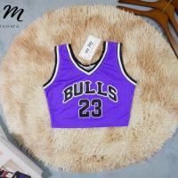 ราคา เสื้อครอป กล้ามบาส ทรงคอวี ผ้าเม็ดข้าวสาร งานสกรีนลายBULLS Size 32 34 มี7สี ดำ ขาว เเดง ม่วง น้ำเงิน เหลืง กรม (21896989544)