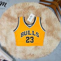 ราคา เสื้อครอป กล้ามบาส ทรงคอวี ผ้าเม็ดข้าวสาร งานสกรีนลายBULLS Size 32 34 มี7สี ดำ ขาว เเดง ม่วง น้ำเงิน เหลืง กรม (21896989548)