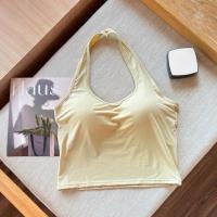 ราคา เสื้อคล้องคอผ้าเด้งเกาหลี มีบราในตัว คล้องคอโชว์หลัง พร้อมส่ง (21974767435)