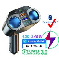 ราคา ที่ชาร์จแบตในรถสอง USB QC3 0ช่องเสียบที่เบากว่าสำหรับรถยนต์ Ci Gar Ette รางช่องยูเอสบีเต้าเสียบไฟประเภท C QC3 0 3 1A จอแสดงผลพร้อมจอแสดงผล LED (21262188105)