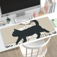 ราคา แผ่นรองเมาส์ลายการ์ตูนแมวน่ารักแผ่นรองโต๊ะคอมพิวเตอร์เรียบง่ายขนาดใหญ่สไตล์ญี่ปุ่นขอบล็อคกันลื่น (21948293054)
