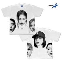 ราคา KAOS BAJU BLACK PINK JENNIE LISA ROSE JISOO OVERSIZE Vintage Bootleg Rap Tee LMM PRG (22189629763)