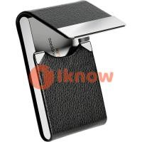 ราคา ฉันรู้ว่ากระเป๋าใส่บัตรเครดิตหนังเจ้าของบัตร PU ธุรกิจซองใส่บัตรแบบพกพาสำหรับผู้ชายหรือผู้หญิงโลหะป้องกัน RFID กล่องนามบัตรเพรียวบางพร้อมฝาปิดแม่เหล็กคาร์บอนสีดำ (21516655746)