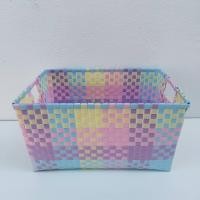 ราคา ตระกร้าสาน เส้นพลาสติกสาน ตระกร้าสานพลาสติก ตระกร้าจ่ายตลาด ตะกร้าใส่ผ้า ตระกร้าใส่ของ ตะกร้าสาน หูเจาะ (12293463044)