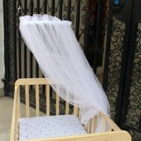 ราคา ผ้าคลุมตาข่ายกันยุงพื้นลายลูกไม้สำหรับเตียงเปลเด็กเล็กกล่องเก็บอุปกรณ์สำหรับเด็กทารกแบบพกพา (20817830014)