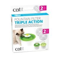 ราคา Catit แคทอิท ไส้กรองน้ำพุแมว รุ่น Triple Action Fountain filter 2 แพ็ค (21660571664)