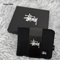 ราคา 2024สต็อกกระเป๋าเงินสั้นสองชั้น Stussy (22145345162)