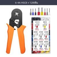 ราคา คีมย้ำหางปลาขนาดเล็ก สายไฟคีมกดจีบคีมยำหัว 1200 ชิ้น HSC8 6 4 0 25 10mm ² 0 25 6mm ² คีมซ่อมการเชื่อมต่อสายไฟ เครื่องมือย้ำหางปลา ชุดต่อสายไฟ (22098456916)