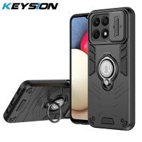 ราคา KEYSION เคสเกราะกันกระแทกสำหรับ HONOR X8b ฝาหลังโทรศัพท์ขาตั้งโทรศัพท์ป้องกันเลนส์กล้องสไลด์สำหรับ Huawei Honor X8b (21908759847)
