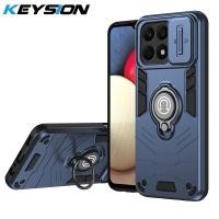 ราคา KEYSION เคสเกราะกันกระแทกสำหรับ HONOR X8b ฝาหลังโทรศัพท์ขาตั้งโทรศัพท์ป้องกันเลนส์กล้องสไลด์สำหรับ Huawei Honor X8b (21908759848)