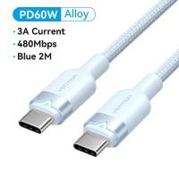 ราคา Vention PD 60W Type C to type C Cable สายชาร์จเร็ว for iPhone 15 Pro Max หัวเว่ยเมท 60 ซัมซุง S24 23 Ultra Xiaomi Dell Lenovo ASUS สายชาร์จ usb (21830267203)