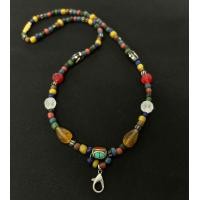 ราคา สร้อยคอลูกปัดโบราณ ลูกปัดหินสี เส้นสั้น 20 นิ้ว (22013892401)