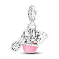 ราคา Pink Girl Charms 925 Sterling Sliver Ballet shoes Princess Skirt Bead Charm Fit Pandora Original Bracelets Cute DIY Jewelry Gift (21485418004)