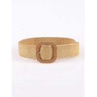 ราคา ชุดเดรสสไตล์โบฮีเมียนสำหรับวันหยุด เข็มขัดทำจากฟางหัวเข็มขัดสี่เหลี่ยม1ชิ้น (21984925608)