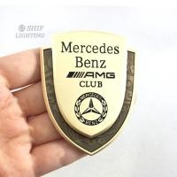 ราคา CX 1 X โลหะทอง Mercedes Benz AMG รถโลโก้คลับตรารถยนต์ตกแต่งรถยนต์ Mercedes Benz สติกเกอร์รูปลอก Mercedes Benz (19961433934)