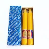 ราคา เทียนคู่ 2 เล่ม เหลือง เทียนพรรษา no 10 ขนาด 10 นิ้ว กลมเรียบ สูง 25 5 cm เทียนโพธิ์ทอง (22201998967)