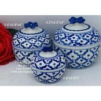 ราคา ชุด ถ้วย โถ ลายคราม ชุดชามมีฝา เซรามิก ชุดสำรับ อาหาร ของว่าง ใส่ขนม เครื่องปรุง คาว หวาน น้ำซุป ผลไม้ จัดอาหารไทย สวย (21341985112)