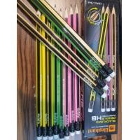 ราคา สลักชื่อฟรี Elephant ดินสอ ดินสอ HB กล่อง 12 ด้าม ดินสอHB Blacklead Pencil ตราช้าง (21101872749)