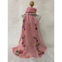 ราคา ผ้าพันคอ ผ้าคลุมไหล่ ผ้าปักดอกไม้ ลายมาใหม่ (21390525305)