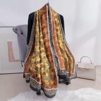 ราคา ผ้าพันคอกรอบลายดอกไม้เสือดาวสำหรับผู้ใหญ่ผ้าคลุมไหล่ผ้าซาตินสีเขียวเข้มลำลองกันแดดกลางแจ้งกันลมที่คลุมศีรษะ (22117084198)