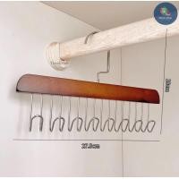 ราคา ไม้แขวนเสื้อ 8 ตะขอจัดระเบียบ กันลื่น ประหยัดพื้นที่ตู้เสื้อผ้า ตะขอไม้เนื้อแข็ง ไม้แขวนเสื้อเอนกประสงค์ พร้อมส่ง (22023917490)