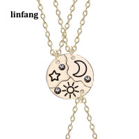 ราคา Linfang สร้อยคอจี้ห้อยพระจันทร์ดาวดวงอาทิตย์ใหม่สร้อยคอแฟชั่น3ชิ้นเพื่อนที่ดีที่สุดมิตรภาพ BFF สร้อยคอผู้ชายและผู้หญิง (12297229245)