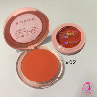 ราคา 83363 03 บลัชออนปัดเเก้ม kiss beauty โทนชมพูเกาหลี ตุ่นๆ สีสวย ชัด (21841747306)