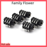 ราคา Family Flower Flash Sale 5pcs 6 35mm 1 4 6Pin FEMALE STEREO JACK SOCKET PANEL PCB welding (21422694190)