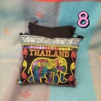 ราคา กระเป๋าใส่เหรียญ ปักเลื่อม ปักด้ายลายช้าง THAILAND ขนาด 1 ใบ (21736873104)