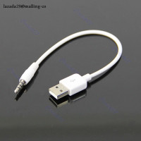 ราคา ที่จับ3 5มม เพื่อ USB ตัวแปลงข้อมูลพอร์ตสายชาร์จสำหรับ2nd เครื่องชาร์จ IPod Shuffle (22067524283)