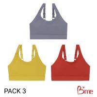 ราคา Bme Sport Bra เสื้อชั้นในไร้โครงรูปแบบสวมหัว รุ่น MER007 แพ็ก3ตัวคละสี สีเทา สีเหลืองมัสตาร์ด สีเเดง (22096817998)