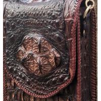 ราคา กระเป๋าหนังจระเข้แท้ สีน้ำตาลเม็ดมะขาม เป็นรุ่นสะพาาย จะสะพาย สะพายหลังก็ดูเท่ห์ไปหมด (21665875807)