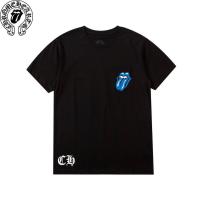 ราคา Chrome Hearts เสื้อยืดแขนสั้นคู่พิมพ์ลายเกือกม้าขนาดใหญ่พิมพ์ลายลิ้นสีน้ำเงินหินกลิ้งเสื้อยืดที่เหมาะกับชายและหญิง (18407359531)